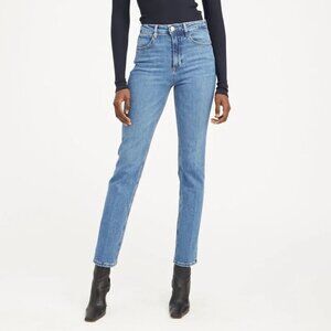 SPRWMN Los Angeles Skinny Straight Charlotte Cotton Medium Wash Denim Jeans 26